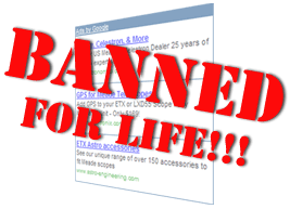Banned from Google Adsense for life